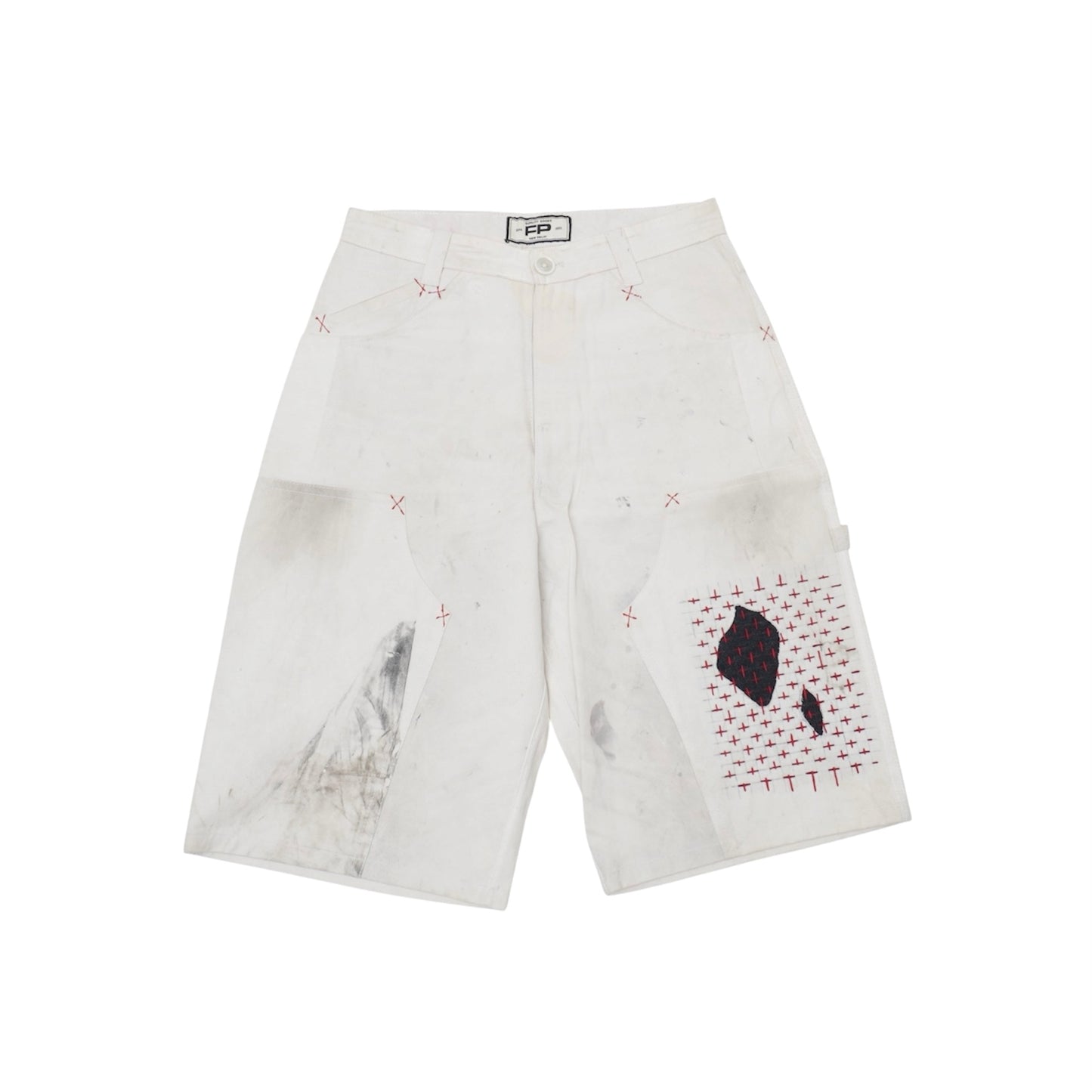 FP thrashed Sashiko jorts