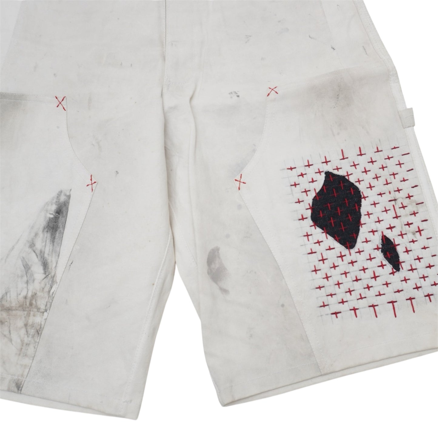 FP thrashed Sashiko jorts